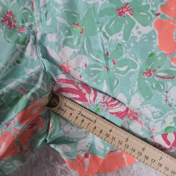 Lilly Pulitzer Women's The Callahan Short Mint Green Pink Floral Size 10 NWT